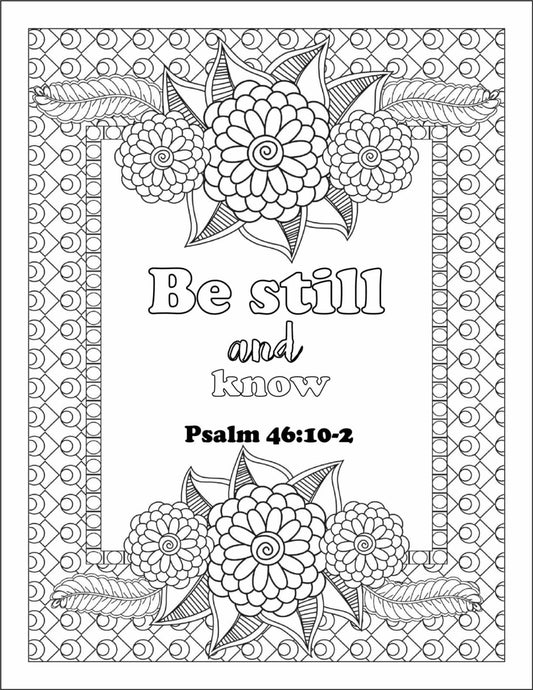 Bible Verse Digital Coloring Book 40 Pages - Best before food
