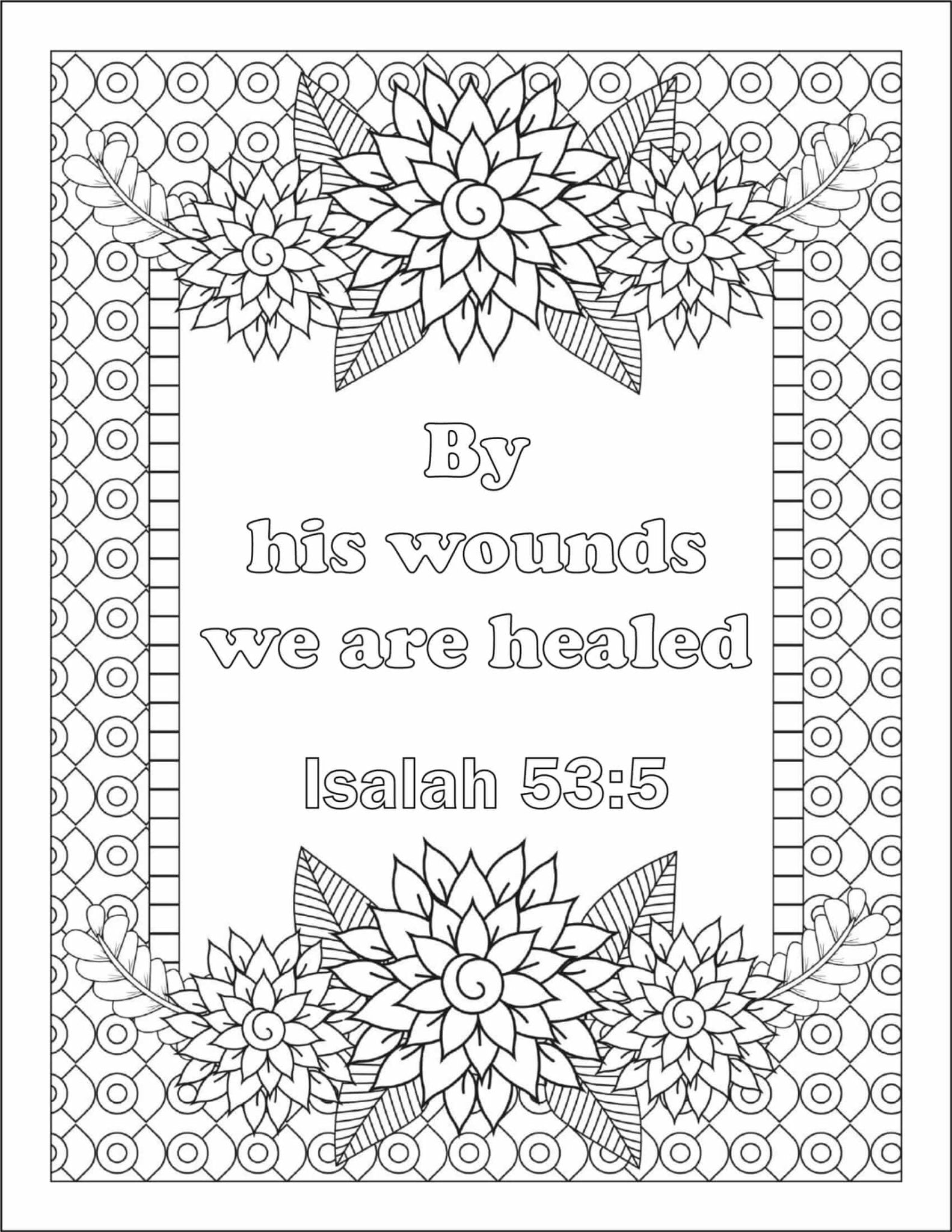 Bible Verse Digital Coloring Book 40 Pages - Best before food