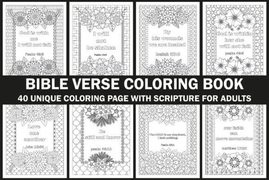 Bible Verse Digital Coloring Book 40 Pages - Best before food