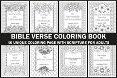 Bible Verse Digital Coloring Book 40 Pages - Best before food