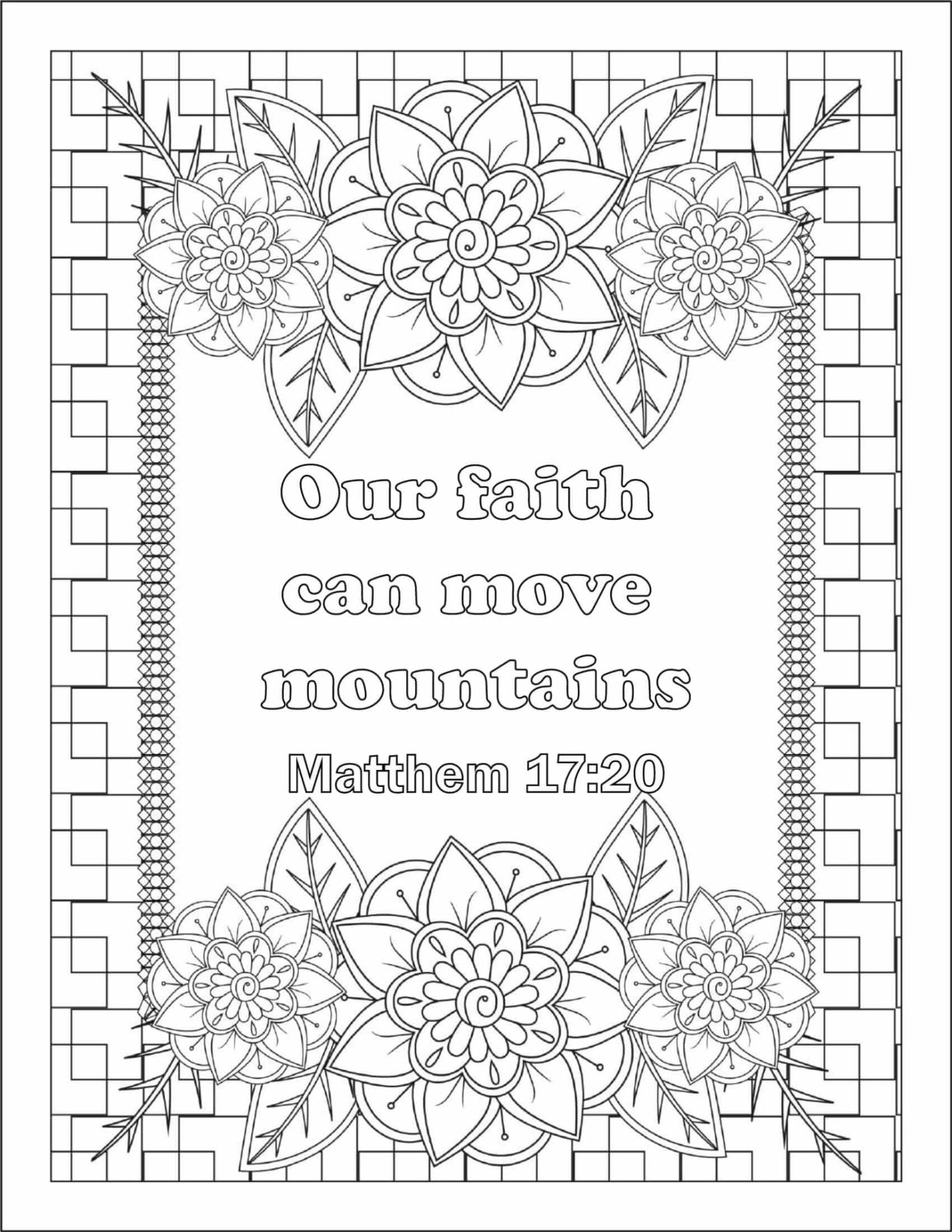 Bible Verse Digital Coloring Book 40 Pages - Best before food