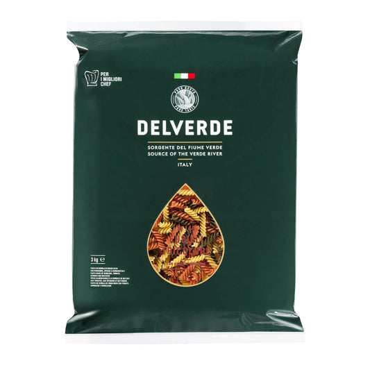 Delverde Tricolor fusilli Pasta 5 Lbs - Best before food