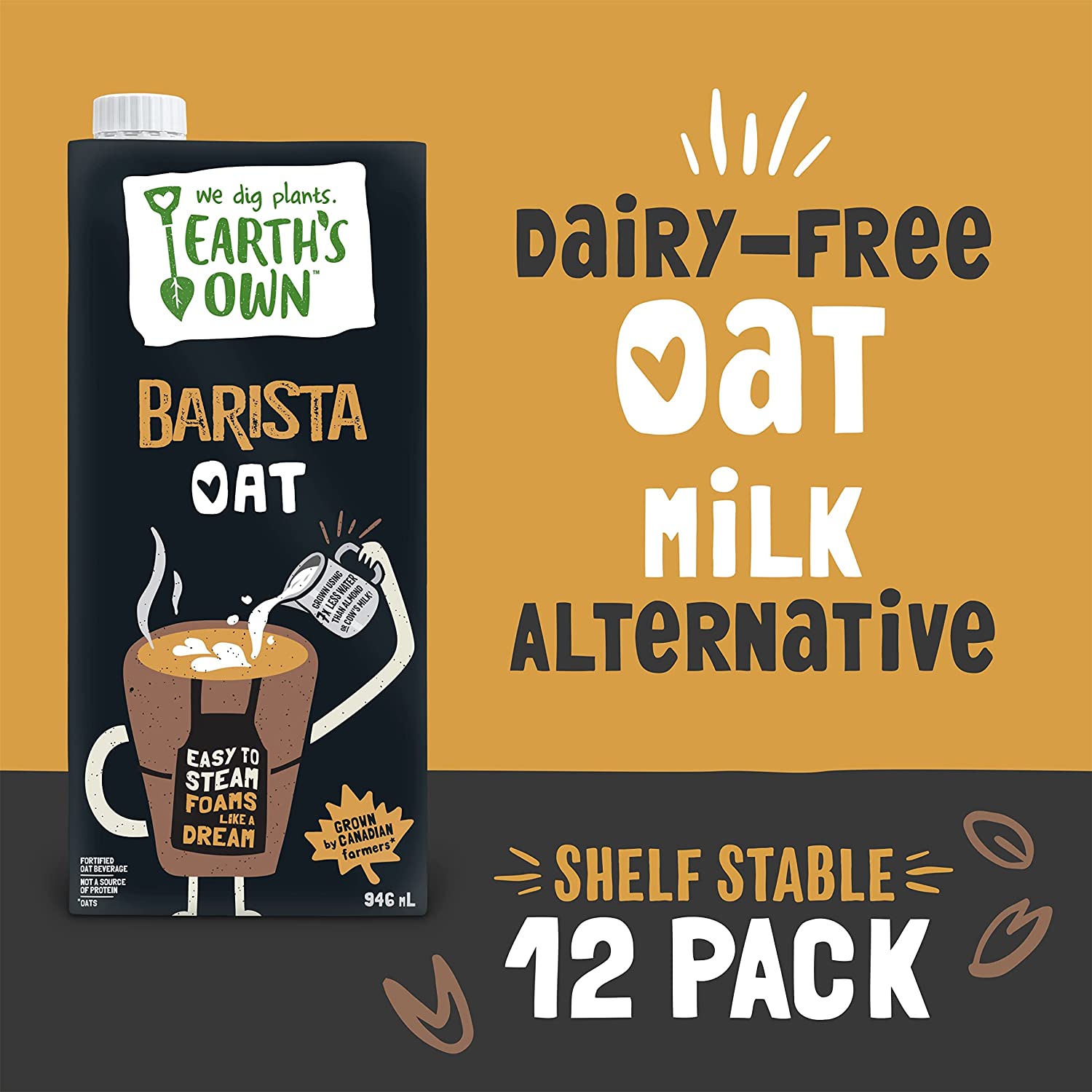 Earth's Own - Oat Milk Barista Edition | 12 Pack - 946ml - Best before food