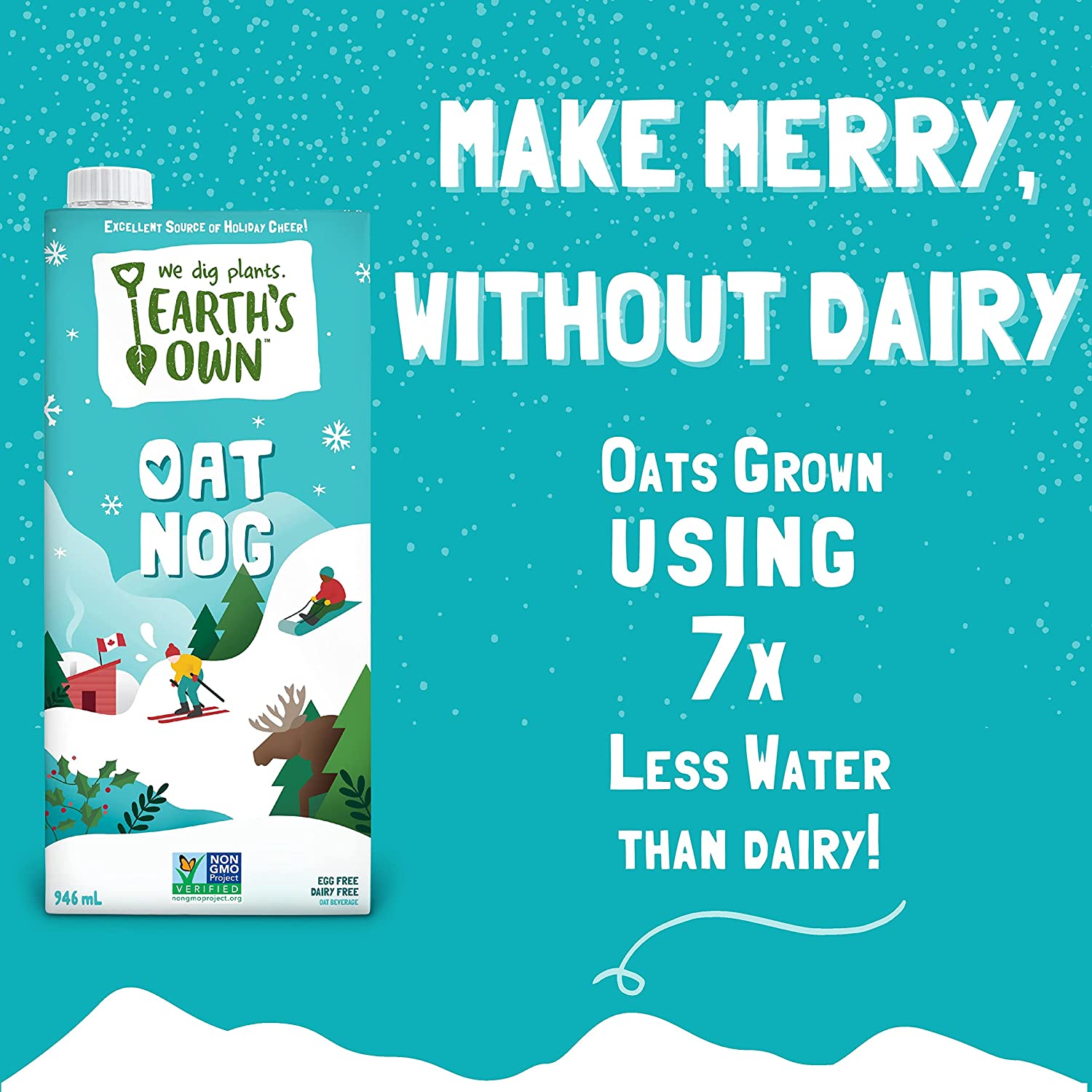 Earth’s Own Oat Milk Oat Nog 946mL Limited Time Only - Best before food