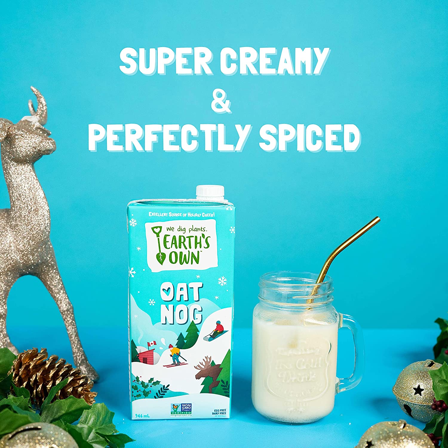 Earth’s Own Oat Milk Oat Nog 946mL Limited Time Only - Best before food