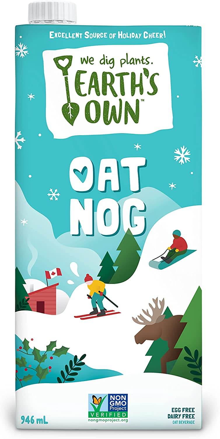 Earth’s Own Oat Milk Oat Nog 946mL Limited Time Only - Best before food