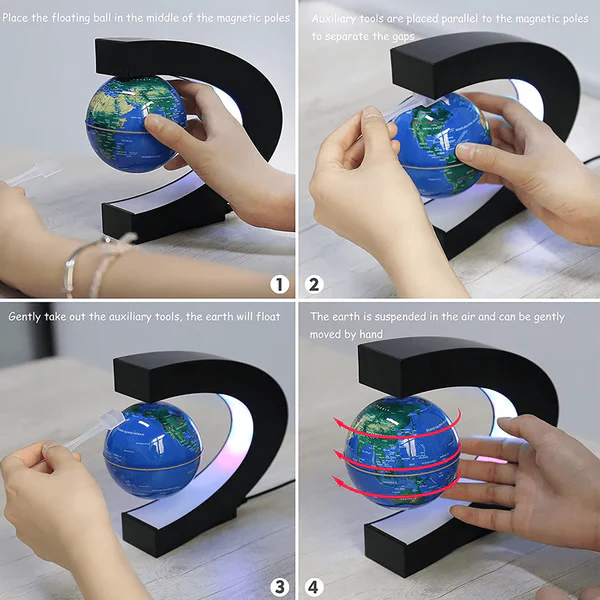 Magnetic Floating Globe With LED Light - Image 2