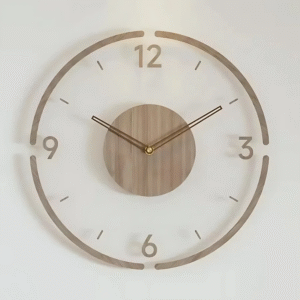 Nordic Silent Wooden Wall Clock