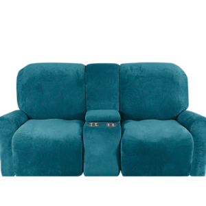 2 Seat Recliner Cover with Cup Holders Soft Non Slip 12 Colors