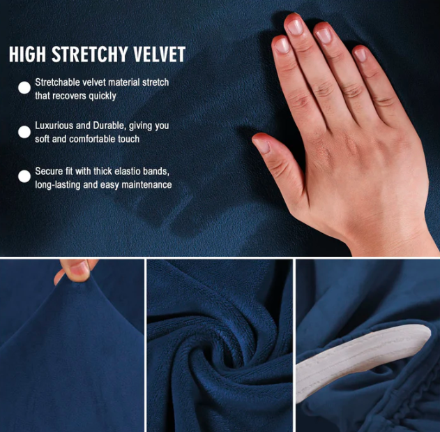 2 Seat Recliner Cover with Cup Holders Soft Non Slip 12 Colors - Image 8