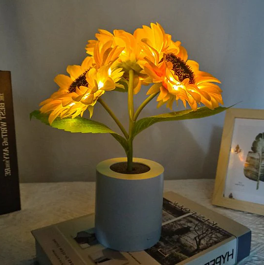 Sunflower Lamp Artificial Sunflower in Pot with LED Lights for Valentine's Day, Mother's Day and Birthday Gifts - Image 4