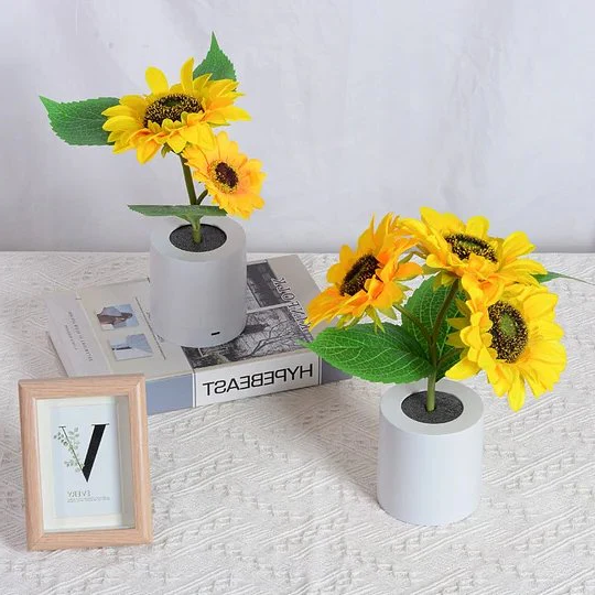 Sunflower Lamp Artificial Sunflower in Pot with LED Lights for Valentine's Day, Mother's Day and Birthday Gifts - Image 5