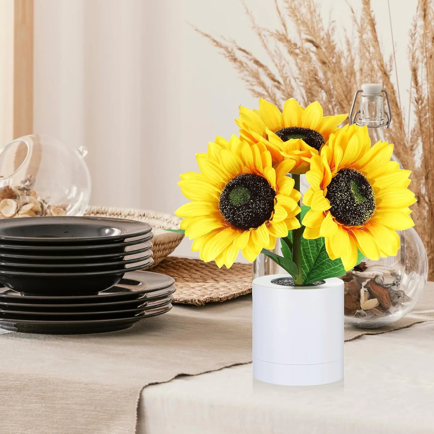 Sunflower Lamp Artificial Sunflower in Pot with LED Lights for Valentine's Day, Mother's Day and Birthday Gifts - Image 6