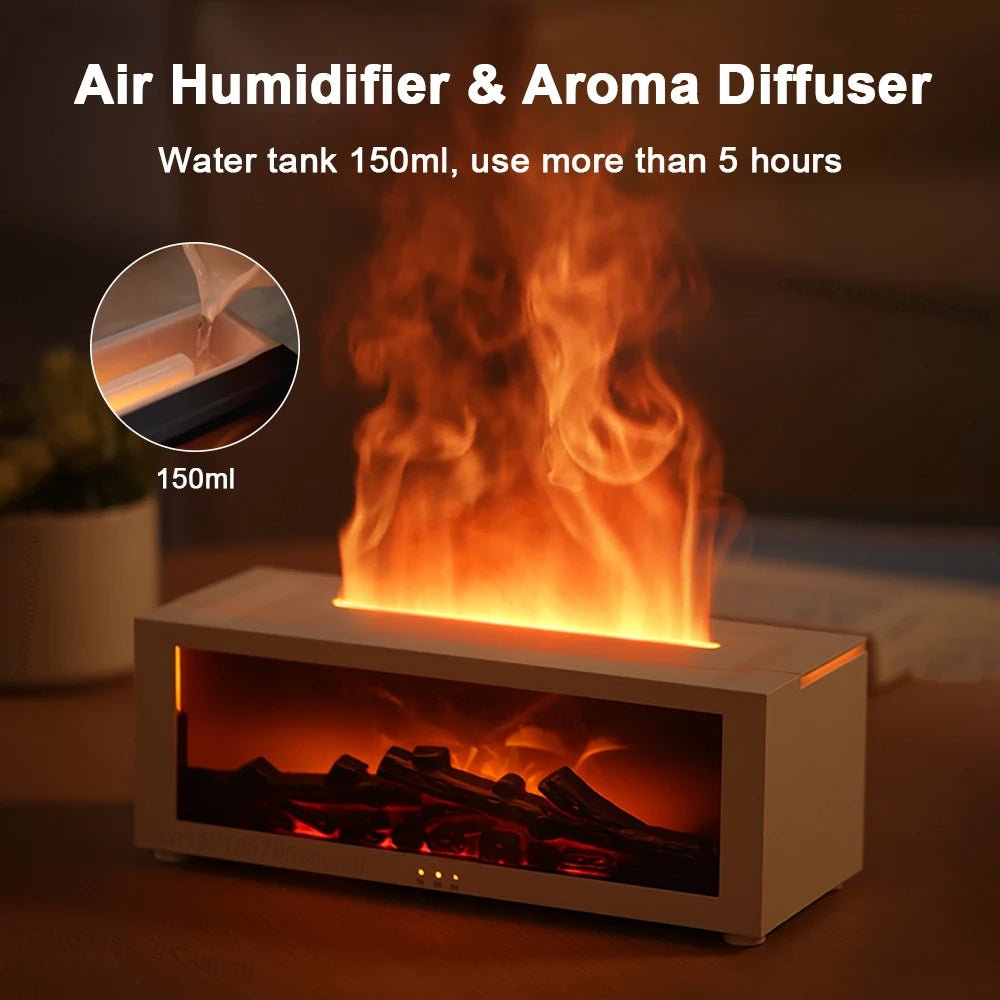 Air Humidifier and Air Purifier with Aromatherapy Flame Effect - Image 3